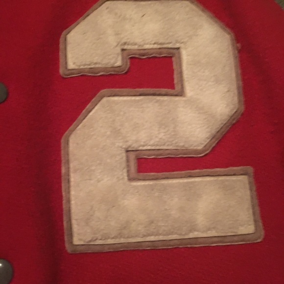 Vintage letterman jacket red grey wool high school 82 Alex Tigers - Picture 9 of 14